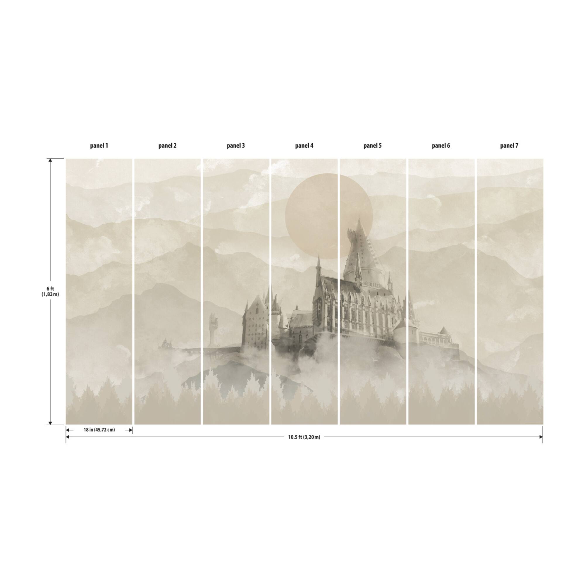 RoomMates Harry Potter Hogwarts Castle Peel & Stick Mural